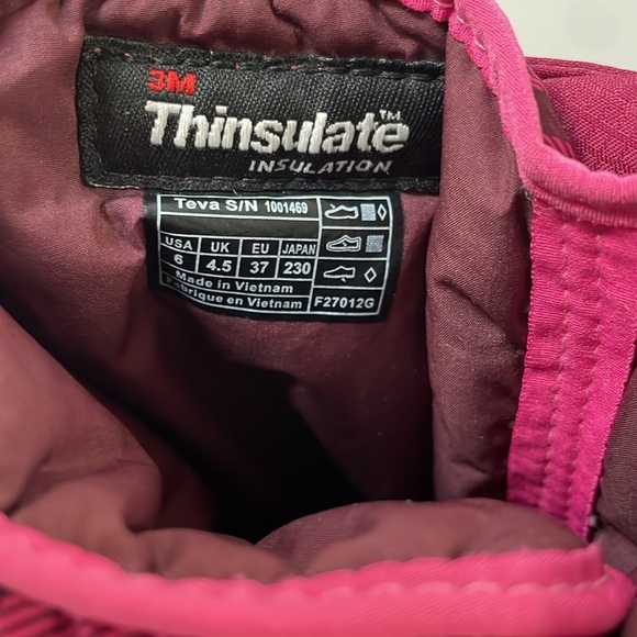 Teva Womens Jordanelle Winter Boots Women's US6 Pink waterproof removable liner - Picture 11 of 15